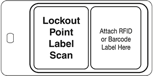 S4500RFBC Lockout Point Label Scan ID Tag