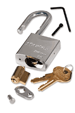 Master Lock AH11KAWRA, Rekeyable Padlock - Solid Steel