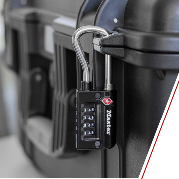 TSA-Approved luggage lock locking a suitcase