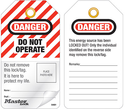 Série S4801 - Etiquetas autolaminadas com identificação fotográfica