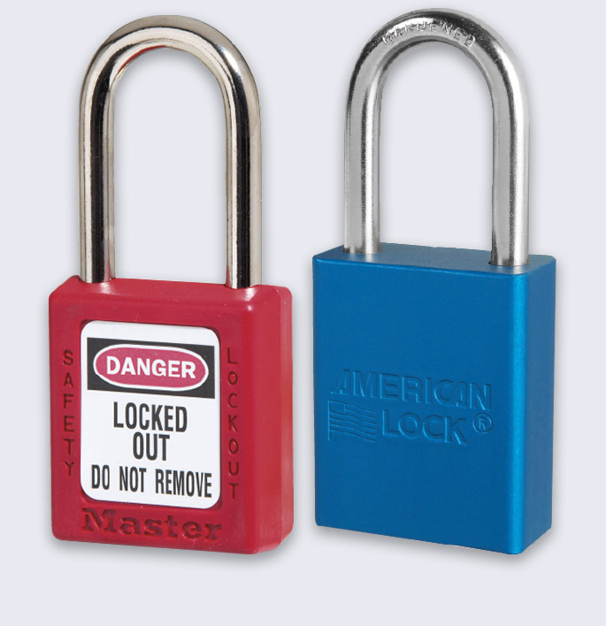 1 NEW IN BOX SAFETY Lock Out Master 6835LTYL Padlock Pad Lock Keyed Differently 