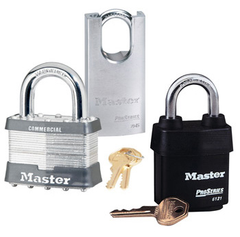 Lot 10 Lock Set by Master 3KA KEYED ALIKE Commercial Steel Laminated Padlocks 