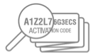 Icône code d'activation