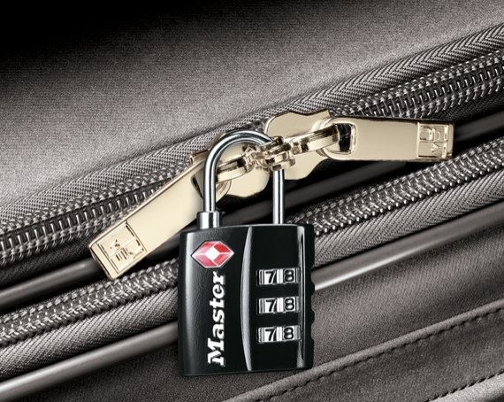 Master Lock wide set your own combination TSA-accepted luggage lock.