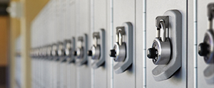 row of school lockers