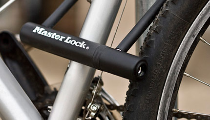 Bike secured with a U-Lock