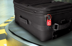 Luggage Locks: Lock shown on piece of suitcase