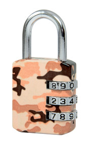 Cadenas à combinaison programmable de 30 mm de large;  motif imprimé camouflage