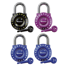 Cadenas à combinaison ergonomique programmable d'une largeur de 49 mm;  couleurs assorties