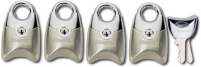Cadenas Fusion ™ de 20 mm de large avec anse protégée;  ensemble de 4