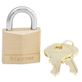 Master Lock 140Q Solid Brass Keyed Alike Padlock with 1-9/16-inch Wide Body and 