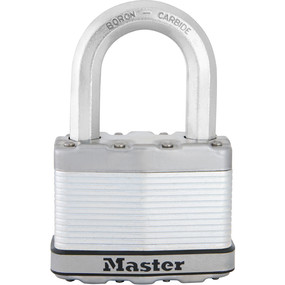 New Master Lock 2.5-inch Boron Carbide Shackle Keyed Padlock Silver M930XKADLJ 