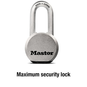 Master Lock 2-1/2in (64mm) Wide Solid Steel Body Padlock with 2in (51mm) Shackle, Keyed Alike