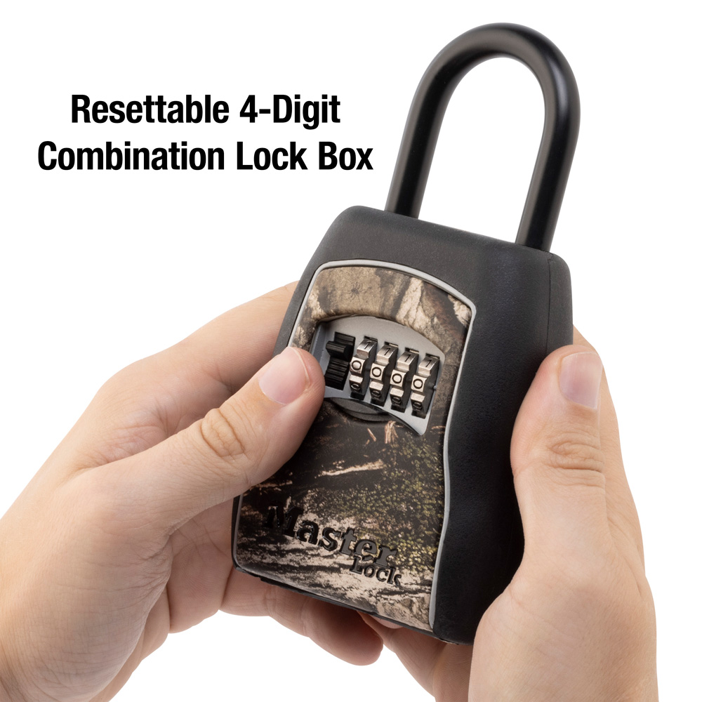 全てのアイテム Master Lock 5400D 自分だけのコンビネーションを設定 ポータブルロックボックス 5キー容量 ブラック 5個パック 