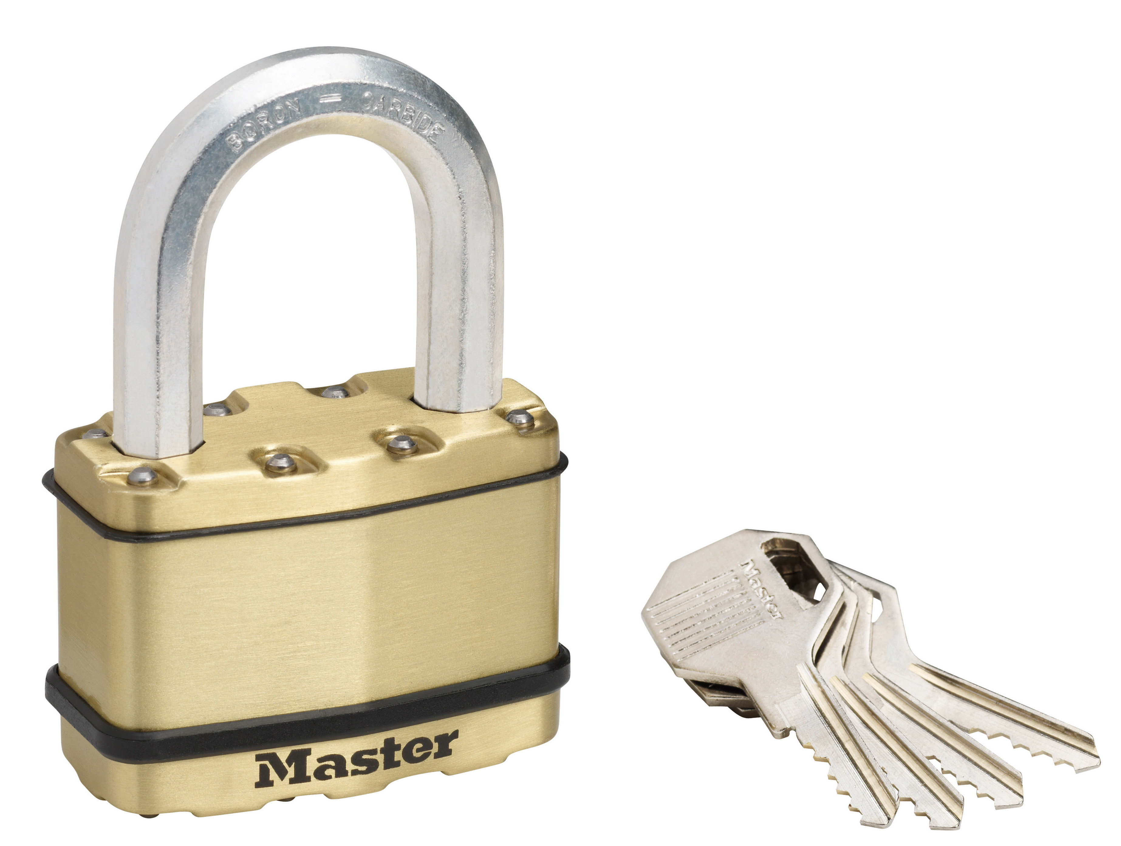 Armoured Padlock Laminated Steel Level 9 Master Lock Excell Security 4 Keys M5T 