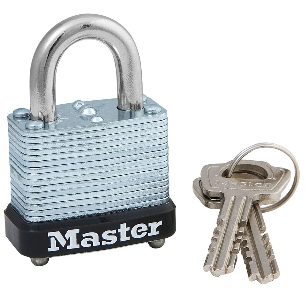 Lock Set by Master 1KA Lot of 6 KEYED ALIKE Identical Same Laminated Padlocks 