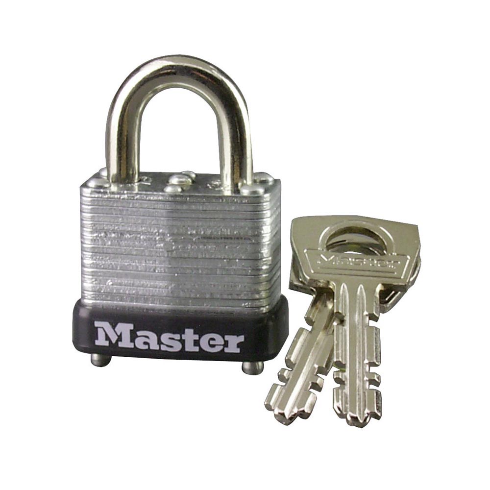 Key Covered Laminated Steel Medium Master Lock Heavy Duty Padlock 