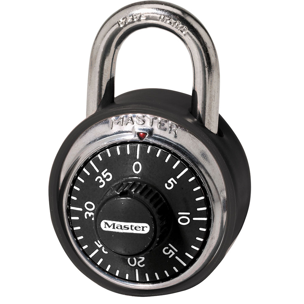Master Lock Anti-Shim 3-Digit Combination Lock #1500D Black 