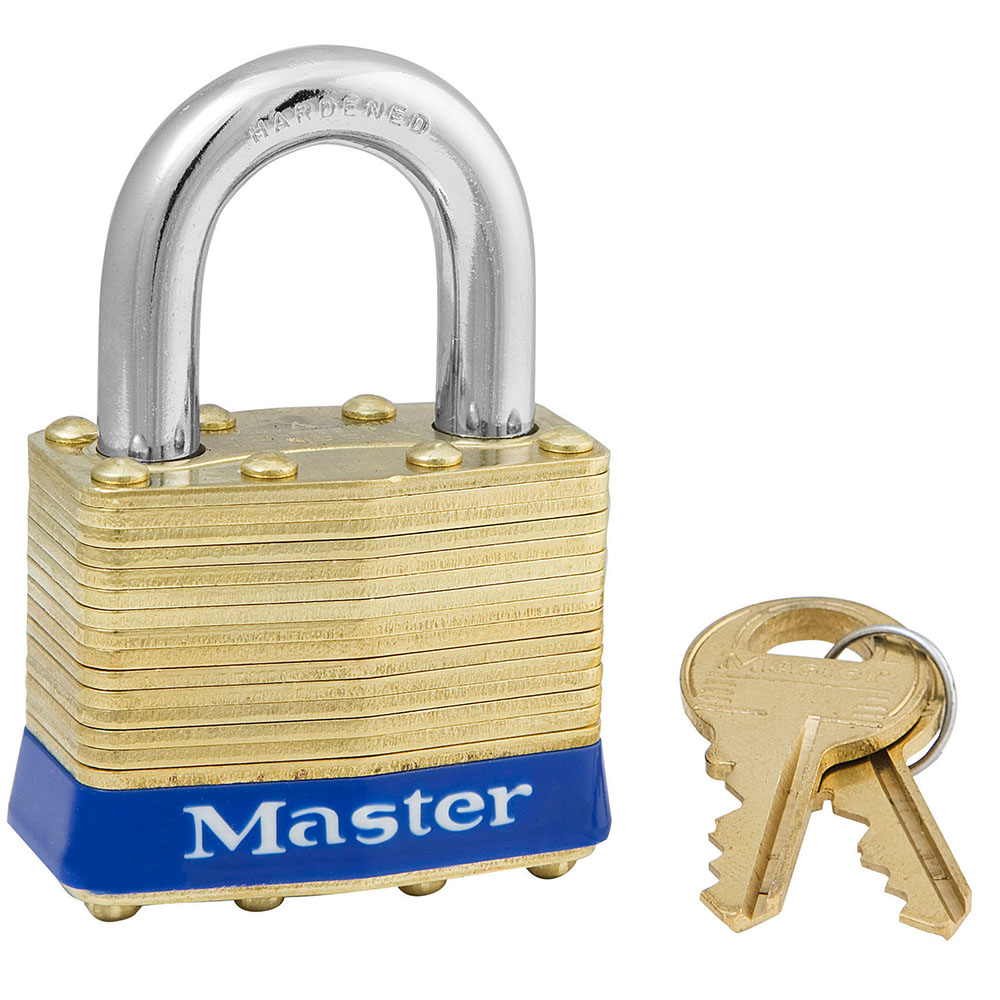 Master Lock  2 in 4-Pin Cylinder  Laminated Steel  Padlock 