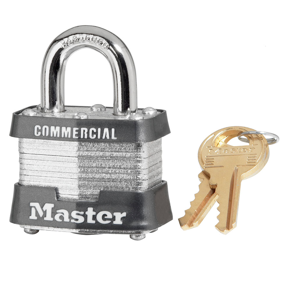 Lock Set by Master 3KA Lot 8 KEYED ALIKE Commercial Steel Laminated Padlocks 