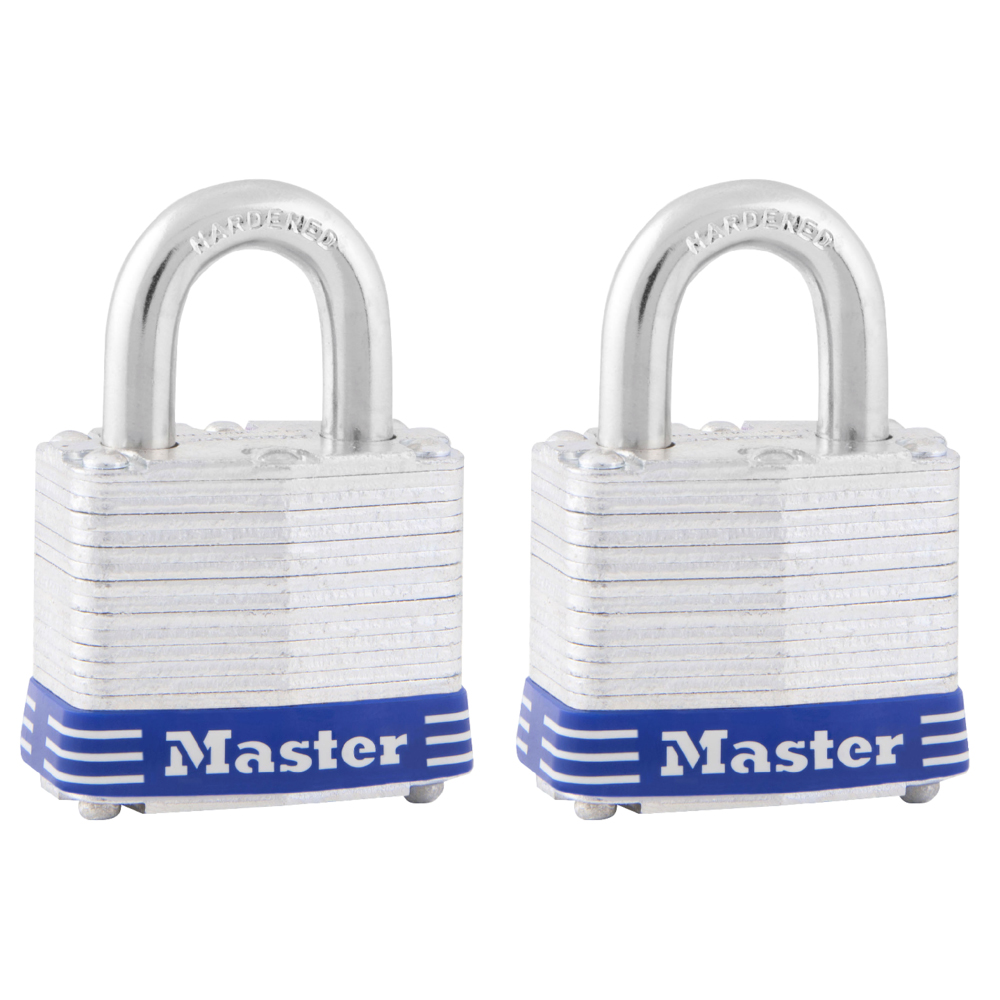 Silver Master Lock 3Trilf Laminated Padlock 3 Piece 3 Pack 