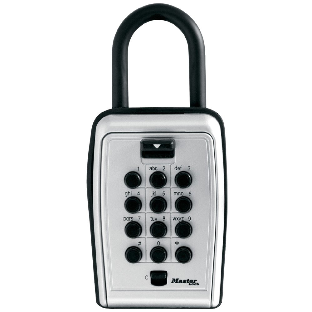 Portable Key Lock Box Shackle Padlock Box 10 Digit Push Button Waterproof Lock 