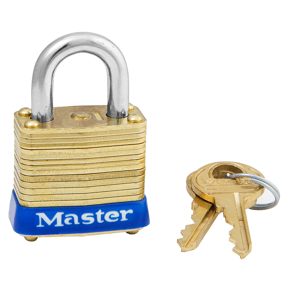 laminated brass 2 keys NOS....Master Lock #8-D padlock 