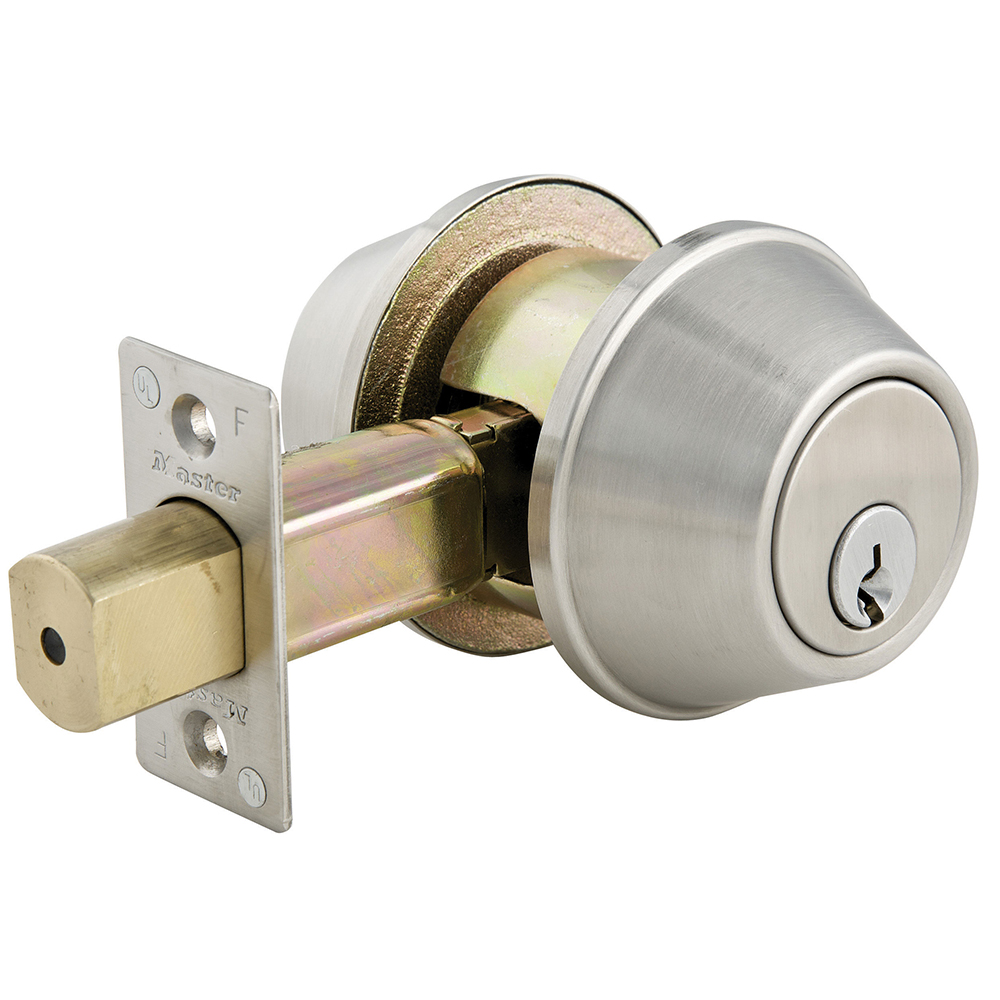 Lock 5125AHE10D I Cerradura ancha tradicional con llave de tornillo I  Acabado dorado I Tubo de parachoques de cilindro giratorio