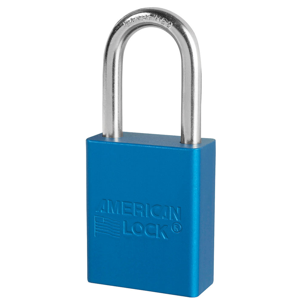 Master Lock 3BLU Laminated Steel Lockout Tagout Safety Padlock with Key,Blue