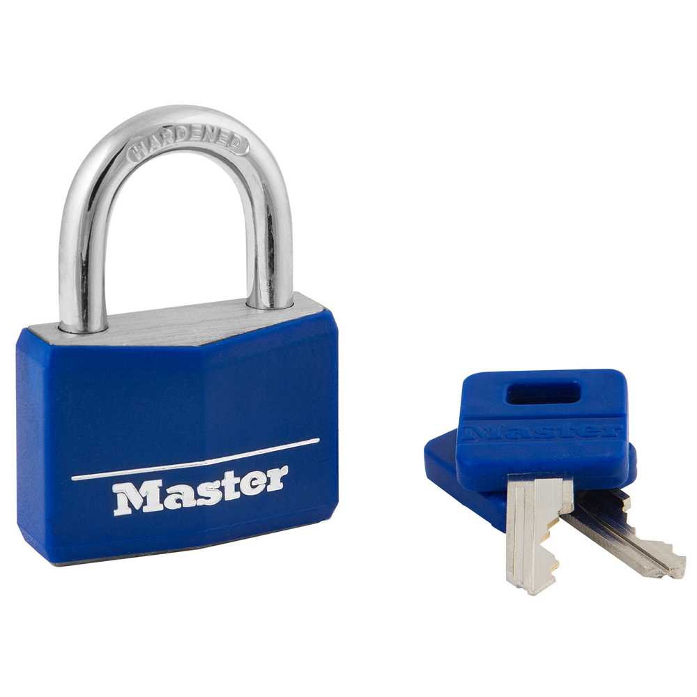 Blue Pink 40mm Brass Padlock Lock 3 Keys Door Cupboard Travel 