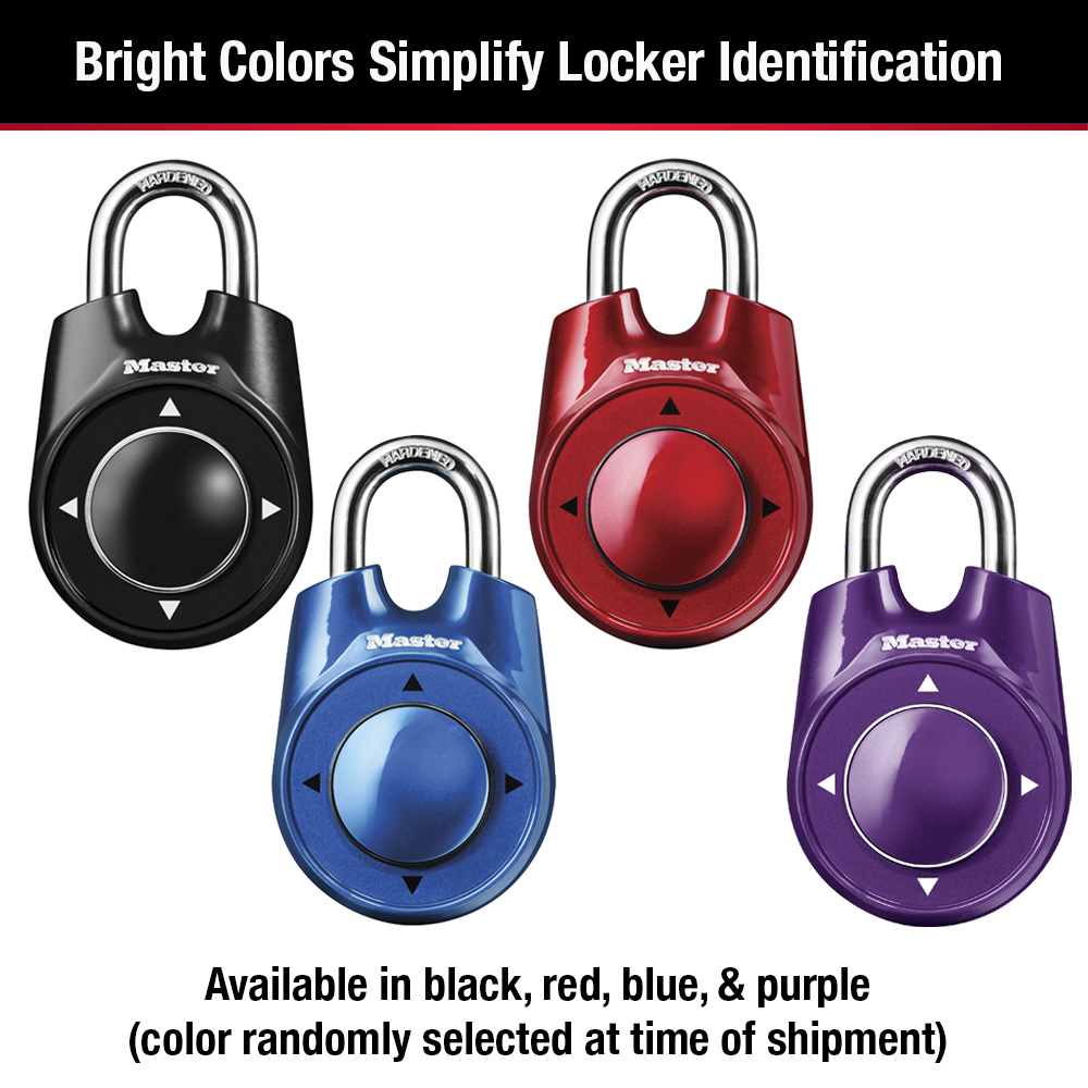 Master Lock 1500iD Speed Dial Combination Lock Assorted Colors 