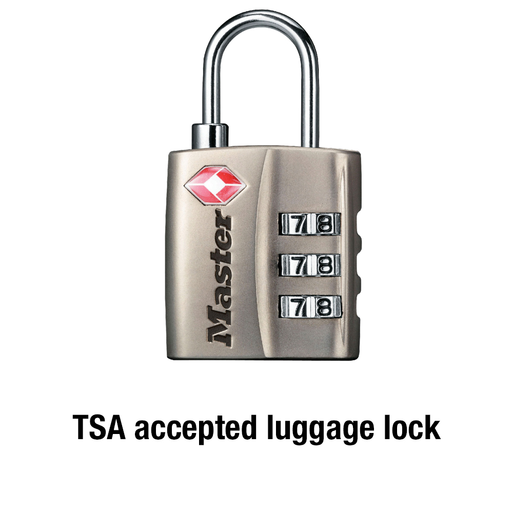 Master Lock 4680DNKL Nickel Finish Tsa-accepted Luggage Padlocks for sale online
