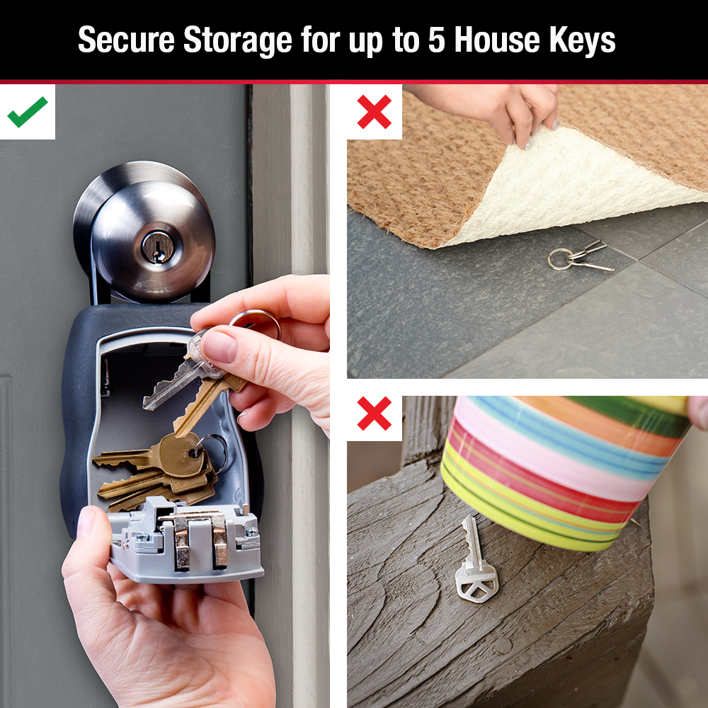 Master Lock Key Lock Box, Outdoor Lock Box for House Keys, Key Safe with  Combination Lock, 5 Key Capacity