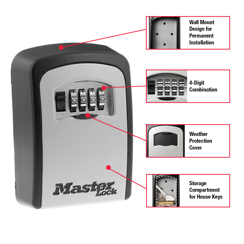 Master lock 5403EURD Safe Box For Keys Clear