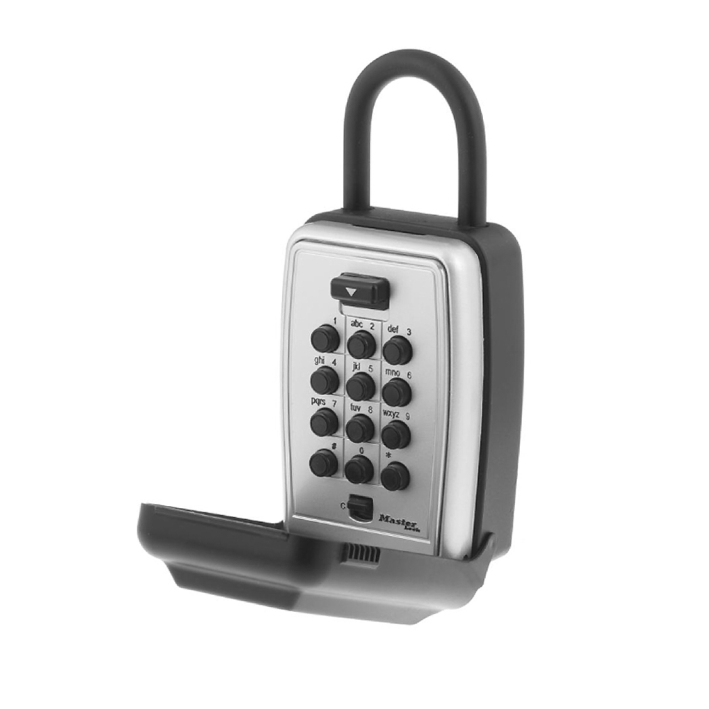 Master Lock Lock Box Combinaison Clé de Stockage de boîte avec réinitialisable Code de Verrouillage Portable pour clés Box Poignée de Porte ou Support Mural à lextérieur, 