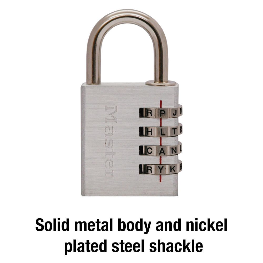 Master Lock 653D Wide Metal Set Your Own Combination Padlock 2 in.