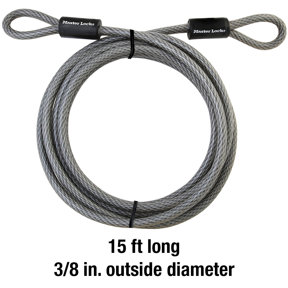 6-Foot x 3/8-inch Master Lock 78DPF Looped Cable 