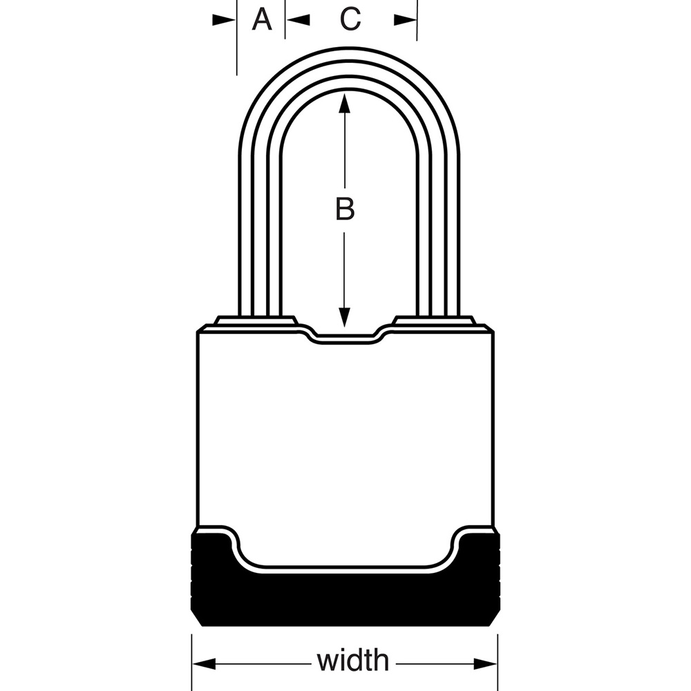 Master Lock M115EURTRILF - Cadenas Haute Sécurité - A Clé - Acier